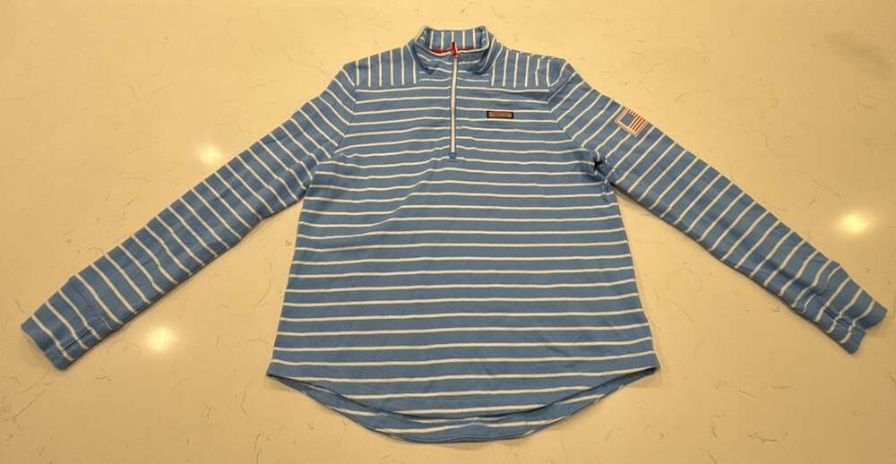 Vineyard Vines Shep Shirt Size XL Blue White Striped Pullover